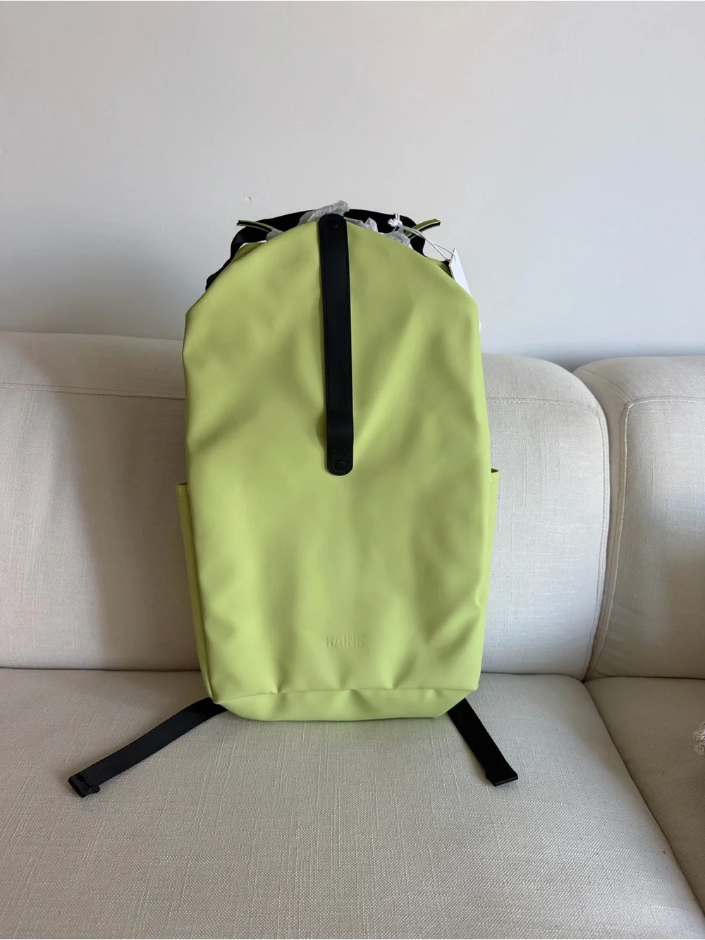 NEW RAINS Citric  Green Waterproof Backpack